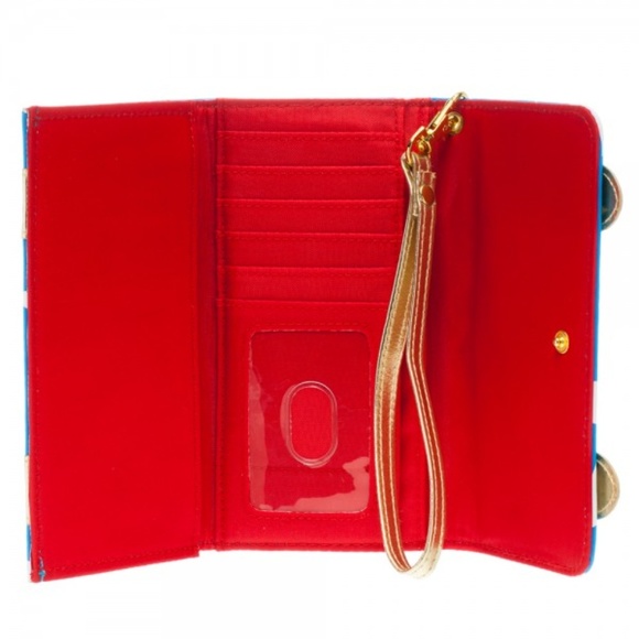 Wonder Woman Blue Stars Women's Wallet DC Comics - Picture 2 of 2